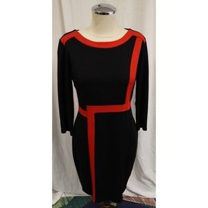 Woosea Dress Black and Red Medium 3/4 Sleeves Box C